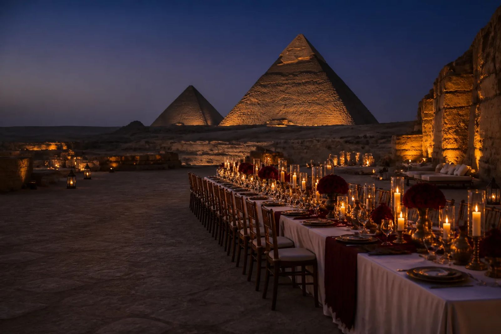 Corporate event conference setup in Egyptian venue