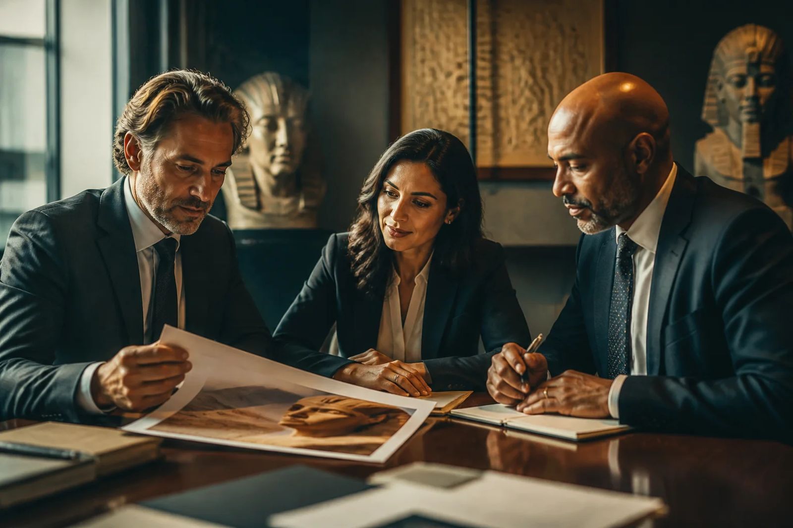 Tour operator reviewing a B2B Egypt programme with Discovery Tours Egypt