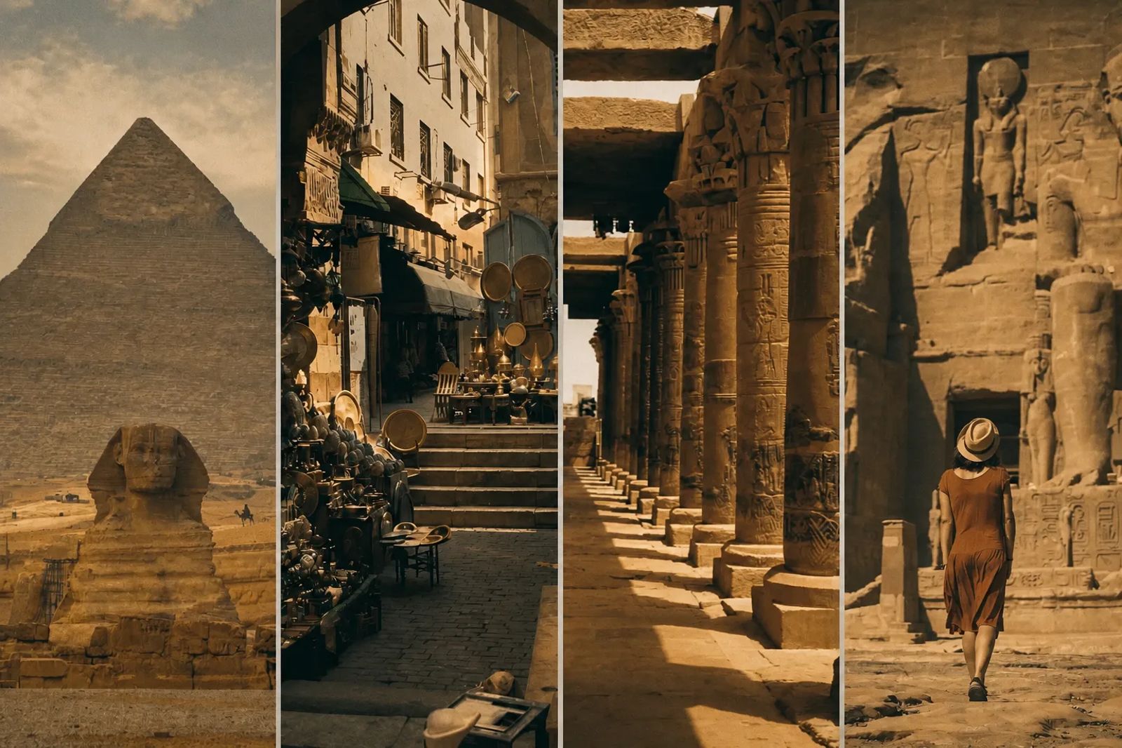 Egypt DMC guided tour group exploring ancient temple complex